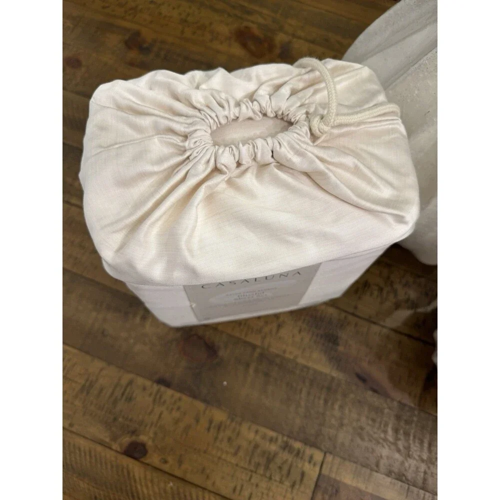Queen 400 Thread Count Rayon from Bamboo Sheet Set Natural - Casaluna NEW